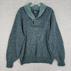 Boathouse Row Sweater‎ Mens L Green Pullover Chunky-Knit Heavyweight USA
